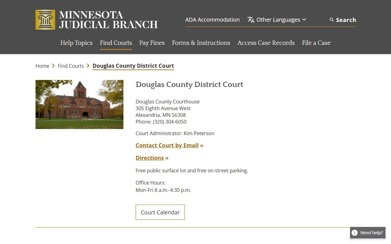 Douglas County criminal court records district court page