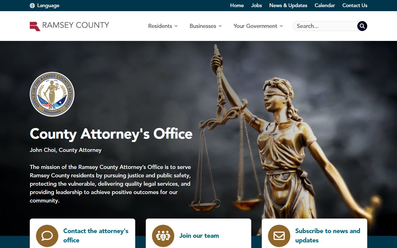 Ramsey County criminal court records county attorney page